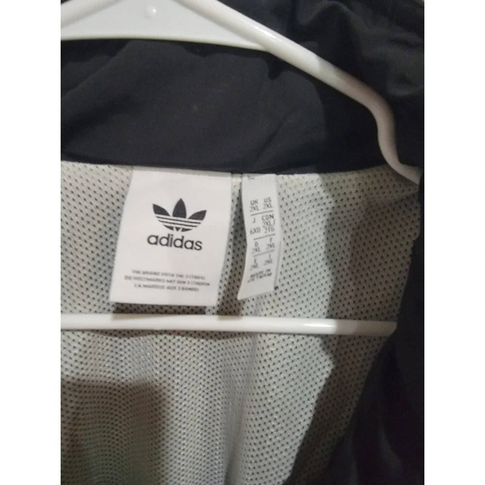 Adidas Originals Black White 1/4 Zip Colorblock Sports Jacket Windbreaker‎ 2XL